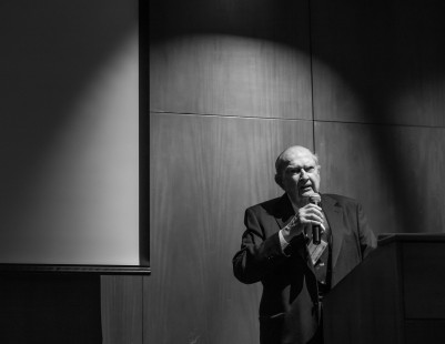 Renowned photographer Jim Shaughnessy closed out the day at Conversations Northeast with an engaging retrospective of his work. Photograph by Eric W. Baumgartner