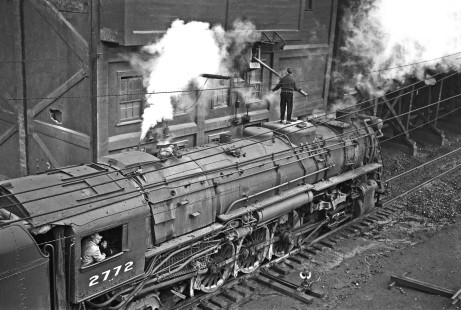 NYC class L-2a 2772 getting sand at Harmon, New York, circa 1951.

Read more about the <a href="http://www.railphoto-art.org/awards/2019-awards/" rel="noreferrer nofollow">2019 John E. Gruber Creative Photography Awards Program</a>.