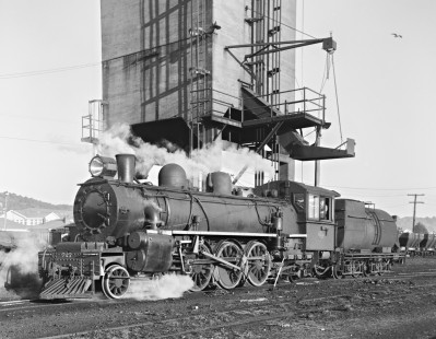 New Zealand Government Railways steam locomotive no. 743 at Greymouth on the South Island of New Zealand on June 10, 1967. Photograph by Victor Hand. Hand-NZGR-12-1027.
