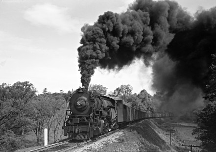Lehigh and Hudson River Railway steam locomotive no. 94 leads a Maybrook-Port Morris freight train through Craigville, New York, on May 10, 1941. Photograph by Donald W. Furler, Furler-01-093-02, © 2017, Center for Railroad Photography and Art