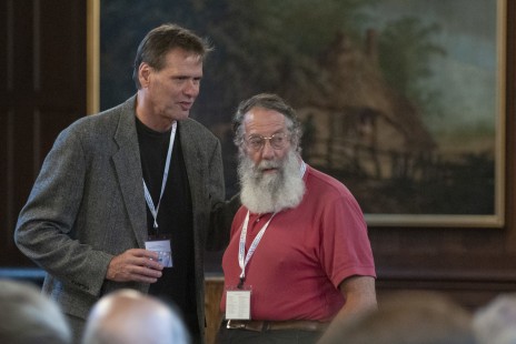 Jeff Brouws and Bill Edelstein at the Friday dinner. CRP&A Conversations 2019 photograph by Henry A. Koshollek