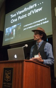 Oren Helbok shares his and his father's photography on Saturday. CRP&A Conversations 2019 photograph by Henry A. Koshollek