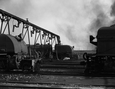 National Railways of Zimbabwe 15th-class Garratt locomotives at Bulawayo, Bulawayo, Zimbabwe, on May 26, 1992. Photograph by William Botkin. © 1992, William Botkin