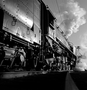 Union Pacific Railroad steam locomotive no. 8444 in Denver, Colorado, on March 29, 1971. Photograph by William Botkin. © 1971, William Botkin