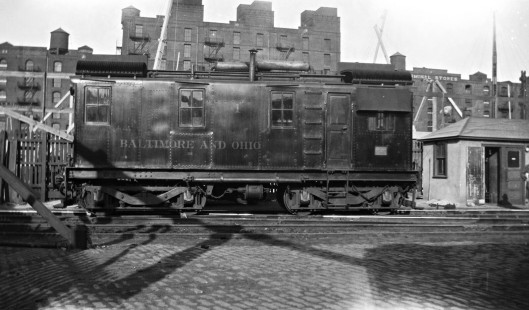 Baltimore and Ohio Railroad oil-electric locomotive no. 1 in New York City, circa 1932. Photograph by Donald W. Furler, Furler-23-067-01, © 2017, Center for Railroad Photography and Art