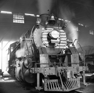 National Railways of Mexico steam locomotive no. 2129 at Apizaco, Tlaxcala, Mexico, on September 1, 1962. Photograph by Victor Hand, Hand-NdeM-X129-1222.JPG