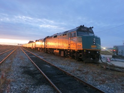 VIA 6426 pulls out of Churchill to Winnipeg, Manitoba, on September 12, 2019. © Chuck Weinstock