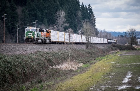 BNSF Local R-NWE7041-01 T, otherwise known as Crew 4, on a transfer from Tacoma to Seattle, Washington, on March 1, 2020. © Michael Sawyer