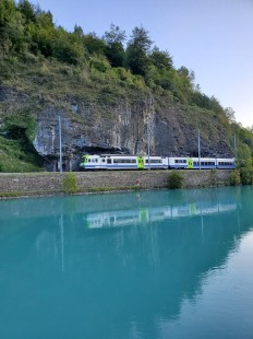 A BLS regional train at Interlaken, Switzerland, on September 20, 2019. © Angela Pusztai-Pasternak