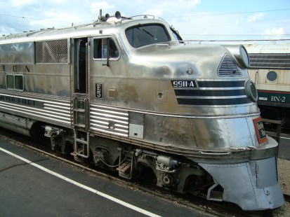 CB&Q #9911, an E5 engine, Illinois Railroad Museum, in 2019. © Steven Lanphear