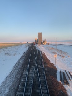 Eastern Montana from the rear of the Amtrak Empire Builder, in December 2019. © Michael Schmidt