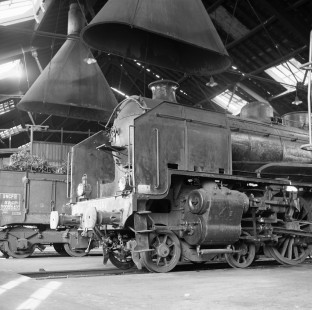 French National Railways steam locomotive no. 230-G262 at Bordeaux-Saint-Jean, Gironde, France, July 2, 1962. Photograph by Victor Hand, Hand-SNCF-X14-199