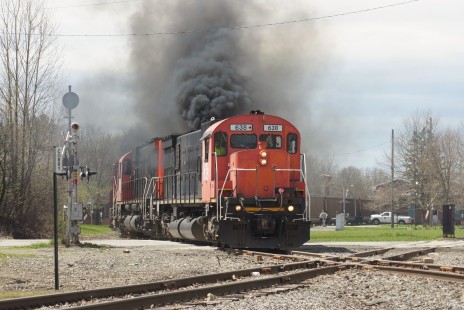 On May 2, the Western New York & Pennsylvania operated this special run of 127 empty hoppers from Meadville, Pennsylvania to Salamanca, New York for storage, behind four Alco locomotives, including 2 six-axle units brought out of temporary storage. The railroad is known for its large roster of Alco locomotives, but in 2019, began to acquire General Electric built equipment, threatening replacement.

Photographer Greg Dziomba of Williamsville, New York, writes that “the ability to focus on my hobbies and passions has eased the anxiety of social isolation.” Working from home, Dziomba took on household projects, gave attention to his model railroad hobby, and organized his photos and slides. “On the other hand, outdoor activities while limited, did not stop the active railfan from documenting special train movements. Most of these adventures were accompanied by my sons and grandsons…. There is something special when you can share your experiences and passions with family members. Railfanning provided a quick escape from the pandemic lockdown, as a way to appreciate the great outdoors and the approaching summer months. Railroading kept my sanity.”

To see additional member work made during the Covid-19 pandemic, see “Creativity & Covid” in the <a href="http://www.railphoto-art.org/railroad-heritage-62/" rel="noreferrer nofollow">Fall 2020 issue of <i>Railroad Heritage</i></a>.