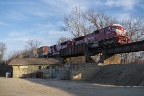 Triple Crossing: Illinois Central’s line to Indianapolis; Monon’s so-called B&B Branch (for Bedford and Bloomfield); Evansville, Indianapolis & Terre Haute Railroad (Big Four, NYC). March 5, 2021