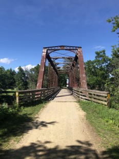 Formerly Illinois Central Railroad, now Badger State Trail, June 27, 2020.