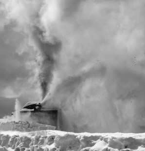 Snow and steam combine as former Denver & Rio Grande Western rotary snowplow OY works hard to clear compacted snow at Cumbres Pass, Colorado, on March 1, 2020.

Judges’ Comments: A dramatic view and composition of a rotary snow plow in action, where plumes of smoke and skyward thrown snow merge, illustrating the drama of a steam powered plow in action cutting through a deep drift.

Read more about the 2022 John E. Gruber Creative Photography Awards: <a href="https://railphoto-art.org/awards-2022/" rel="noreferrer nofollow">railphoto-art.org/awards-2022/</a>