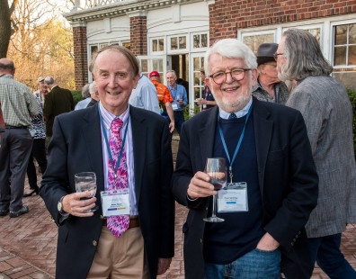 Peter Mosse and Peter Lemmey during the Friday reception. (EL)