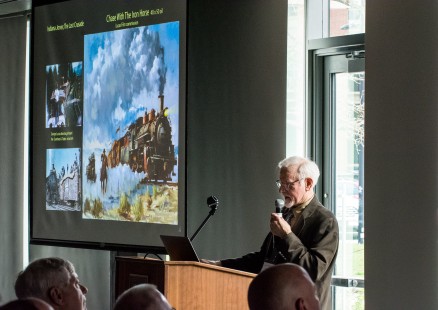 David Tutwiler speaks about his painting of Indiana Jones and the Cumbres & Toltec narrow gauge railroad for “Indiana Jones and the Last Crusade.” It’s titled “Chase With the Iron Horse." (EL)