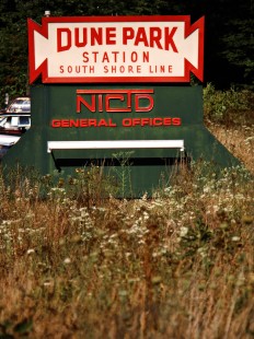 South Shore Line Dune Park Station offices in Dune Park, Indiana, on August 12, 1991. Photograph by John F. Bjorklund, © 2015, Center for Railroad Photography and Art. Bjorklund-42-22-15