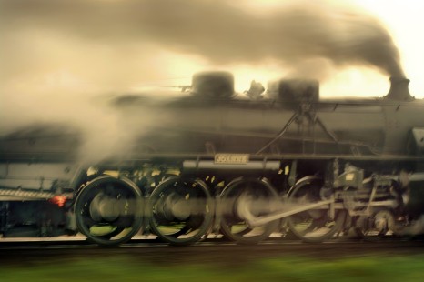 “Speed of Light,” Jb1236 locomotive, “Joanne,” races across the plains at Kirwee, New Zealand, with a special train in 2011. Read more at <a href="http://www.railphoto-art.org/2015-awards" rel="nofollow">www.railphoto-art.org/2015-awards</a>
