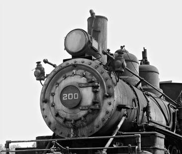 Antique Texas and Pacific Railway 4-6-0 steam locomotive no. 200 (built 1889) works on the Willis Shortline Railroad at Enon, Louisiana, in July 1957. Photograph by J. Parker Lamb, © 2016, Center for Railroad Photography and Art. Lamb-02-066-02