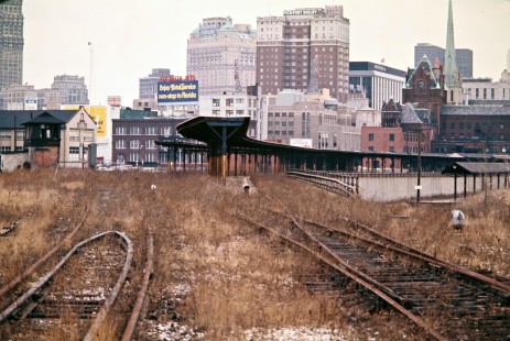 Chesapeake and Ohio Railway Fort Street Station in Detroit, Michigan, on February 3, 1973. Photograph by John F. Bjorklund, © 2015, Center for Railroad Photography and Art. Bjorklund-33-10-20