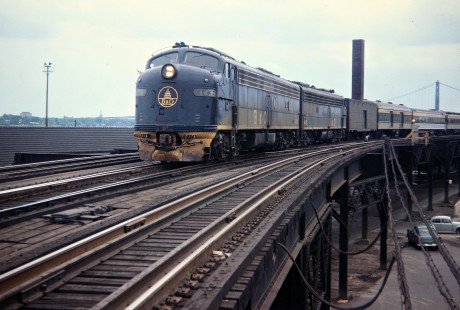 Chesapeake and Ohio Railway passenger train no. 39 in Detroit, Michigan, on May, 1968. Photograph by John F. Bjorklund, © 2015, Center for Railroad Photography and Art. Bjorklund-33-02-11
