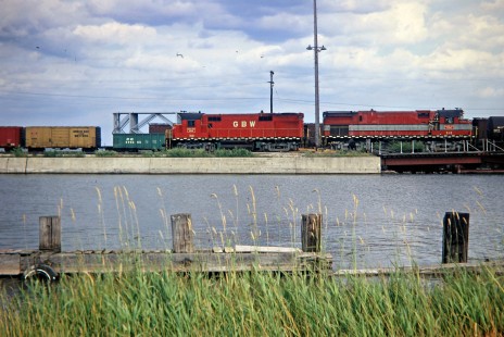 Green Bay and Western Railroad freight train passing through Wisconsin in August, 1970. Photograph by John F. Bjorklund, © 2015, Center for Railroad Photography and Art. Bjorklund-43-01-16