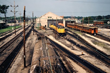 South Shore Line shops at Michigan City, Indiana, on September 7, 1981. Photograph by John F. Bjorklund, © 2015, Center for Railroad Photography and Art. Bjorklund-42-14-17