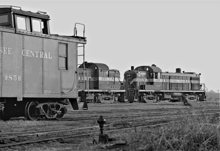 Late afternoon view of Tennessee Central Railway's yard at Nashville, Tennessee, in June 1962. Photograph by J. Parker Lamb, © 2016, Center for Railroad Photography and Art. Lamb-02-023-01