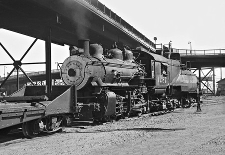 Southern Pacific Railroad switcher in downtown yard at Sacramento, California, in June 1950. Photograph by J. Parker Lamb, © 2016, Center for Railroad Photography and Art. Lamb-02-022-01