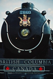 Canadian Pacific Railway Royal Hudson steam locomotive at Windsor, Ontario, on April 16, 1978. Photograph by John F. Bjorklund, © 2015, Center for Railroad Photography and Art. Bjorklund-37-04-04