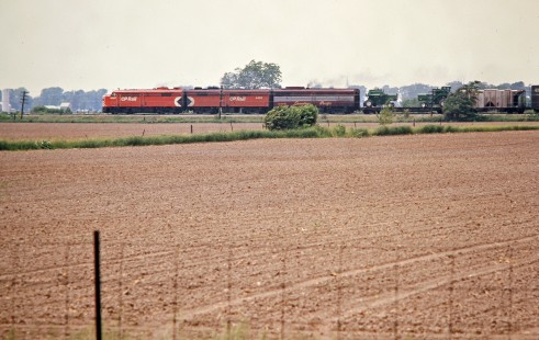 Westbound Canadian Pacific Railway freight train near Arkwood, Ontario, on June 9, 1974. Photograph by John F. Bjorklund, © 2015, Center for Railroad Photography and Art. Bjorklund-36-23-09
