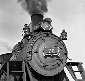 The photographer wrote, "I often tried to memorialize steamers with smokebox portraits, such as this Mississippian Railway form in 1955." Photograph by J. Parker Lamb, © 2016, Center for Railroad Photography and Art. Lamb-02-030-06