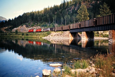 Eastbound Canadian Pacific Railway freight train near Nelson, British Columbia, on July 14, 1973. Photograph by John F. Bjorklund, © 2015, Center for Railroad Photography and Art. Bjorklund-36-21-20