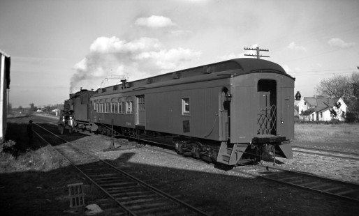 Grand Trunk Western Railroad train no. 40 at Richmond, Michigan, circa 1940. Photograph by Robert Hadley; Hadley-04-108-01.JPG; © 2016, Center for Railroad Photography and Art