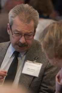Attendee Rick Ahern at Friday night dinner at "Conversations 2018." Center for Railroad Photography and Art. Photograph by Henry A. Koshollek.