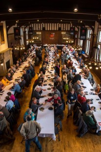 "Conversations 2018" attendees enjoy Saturday lunch at the Mohr Student Center. Center for Railroad Photography & Art. Photograph by Steve Barry.