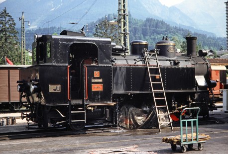 Zillertal Railway “Gerlos” steam locomotive no. 5-1521 at the yard in Zillertal, Lower Austria, Austria, on June 2, 1993. Photograph by Fred M. Springer, © 2014, Center for Railroad Photography and Art. Springer-Austria-19-02